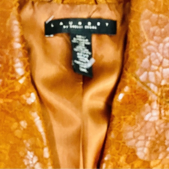 LAUNDRY Embossed Leather Fitted Blazer Jacket S - Picture 3 of 12